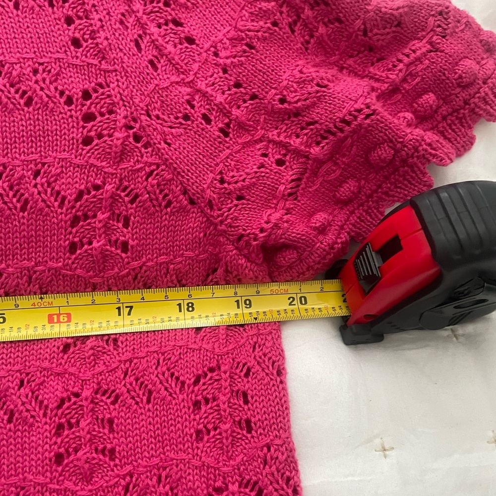 Anthropologie Pink Ruffled sweater top - Picture 9 of 9